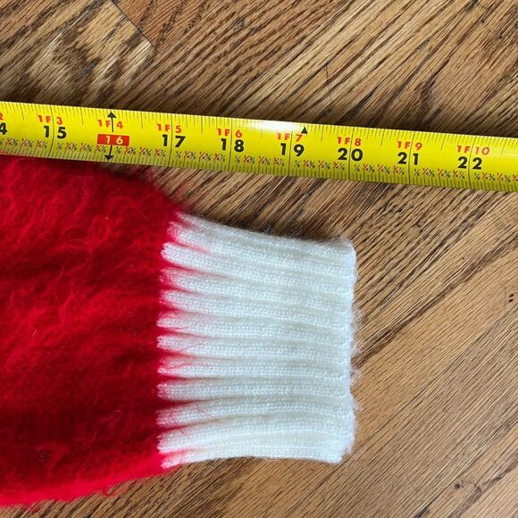 NWT BP Banana Republic Fuzzy Striped Red & White Sweater Women's Size Small - Picture 7 of 7